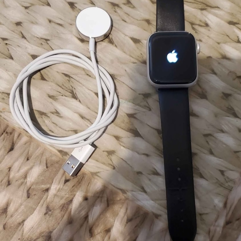 Apple Watch - Black Sport Band with Silver/Space Gray Case